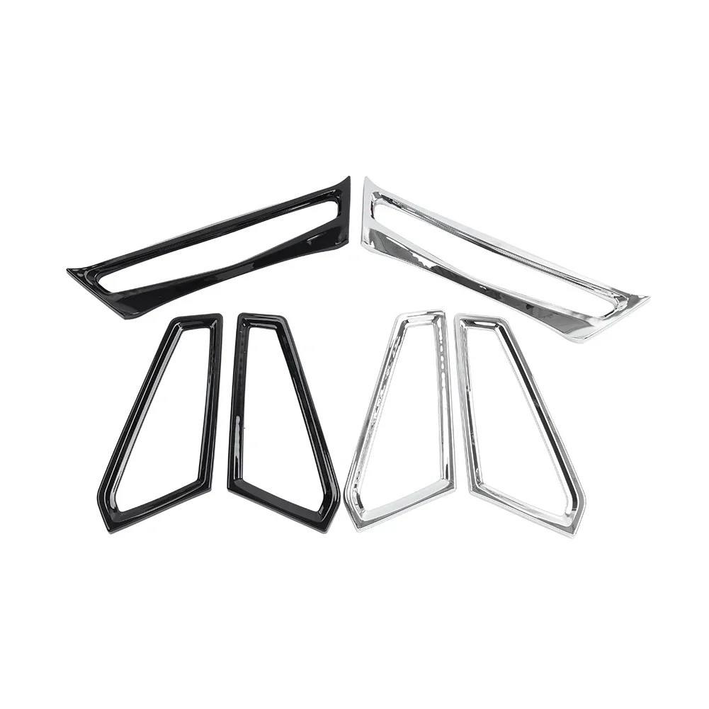 Chrome/Black 3 Pcs ABS Motor Rear TailLight Combination Brake Light Lens Accent Trim For Honda GL1800 Goldwing 2012-2017