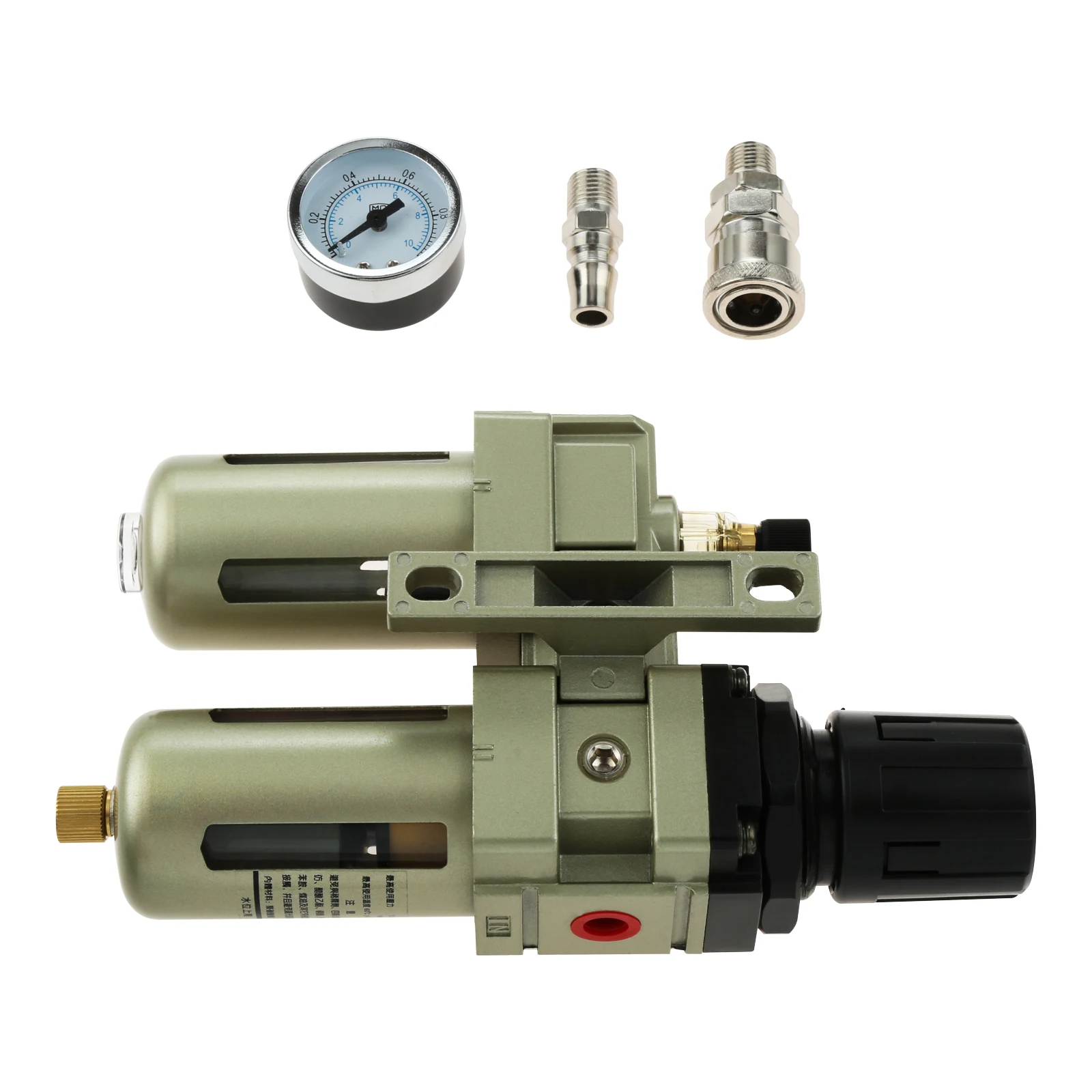 

High Accuracy AC3010-02 SMC G1/4 Oil Water Filter Alloy Regulator Visible Gauge Connector SM20 PM20 Part Durable Easy Install