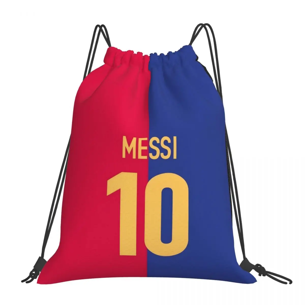 Custom Name Waterproof Outdoor Beach Swimming Sports Drawstring Backpack Messi Num 10 Organizer Gym Storage Bag