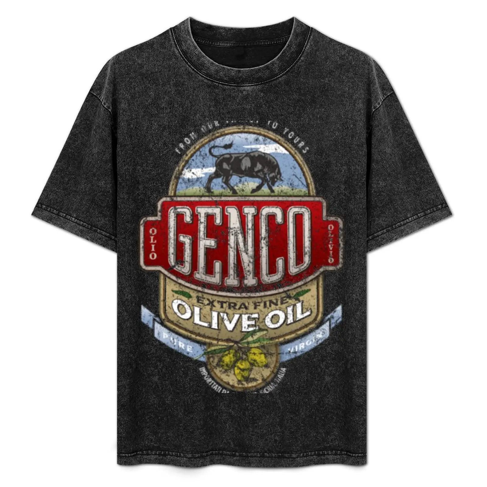 GENCO OLIVE OIL T-Shirt Casual Everyday Short Sleeve T-Shirt