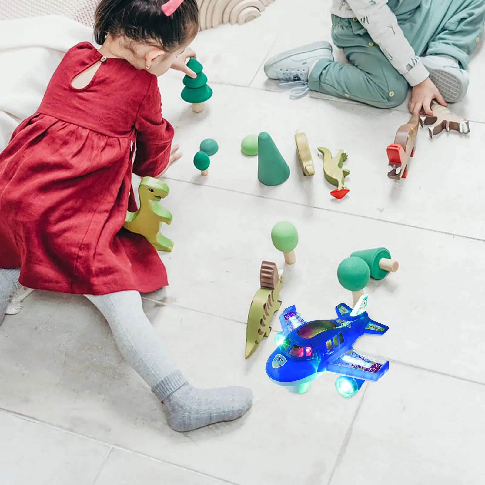 

1Pcs Electric Airplane Luminous Musical Playing Educational Light Effect Outdoor Sliding Intelligence Aircraft Kids Plane