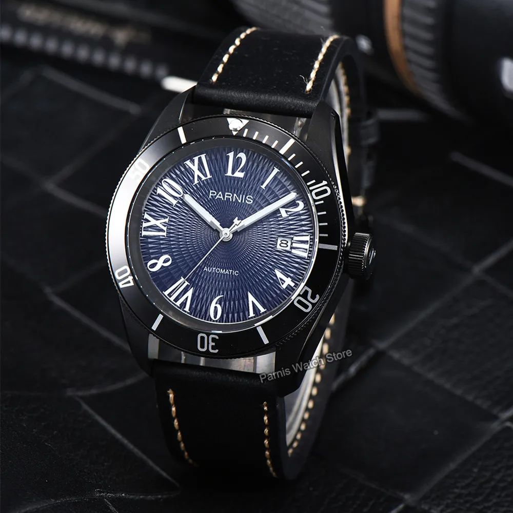 Parnis 41mm Sapphire Crystal Automatic Men's Watch Luminous Marker 10 ATM Waterproof