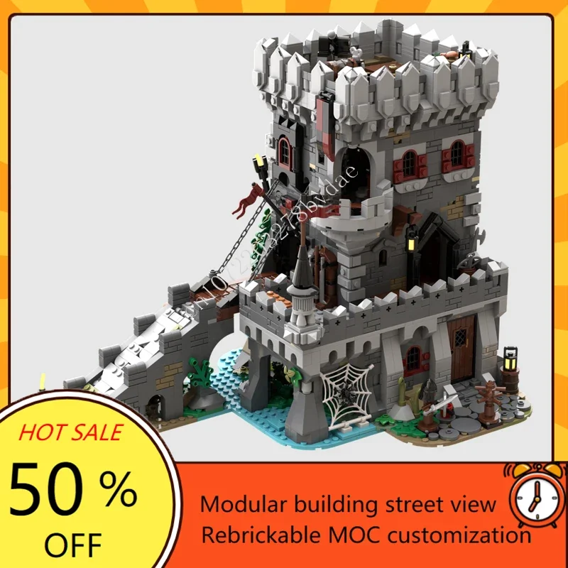 2749PCS MOC Medieval Castle Custom Puzzle Model Bat Lord`s Castle Technical DIY Assembly Set Toy For Birthday adult Holiday Gift