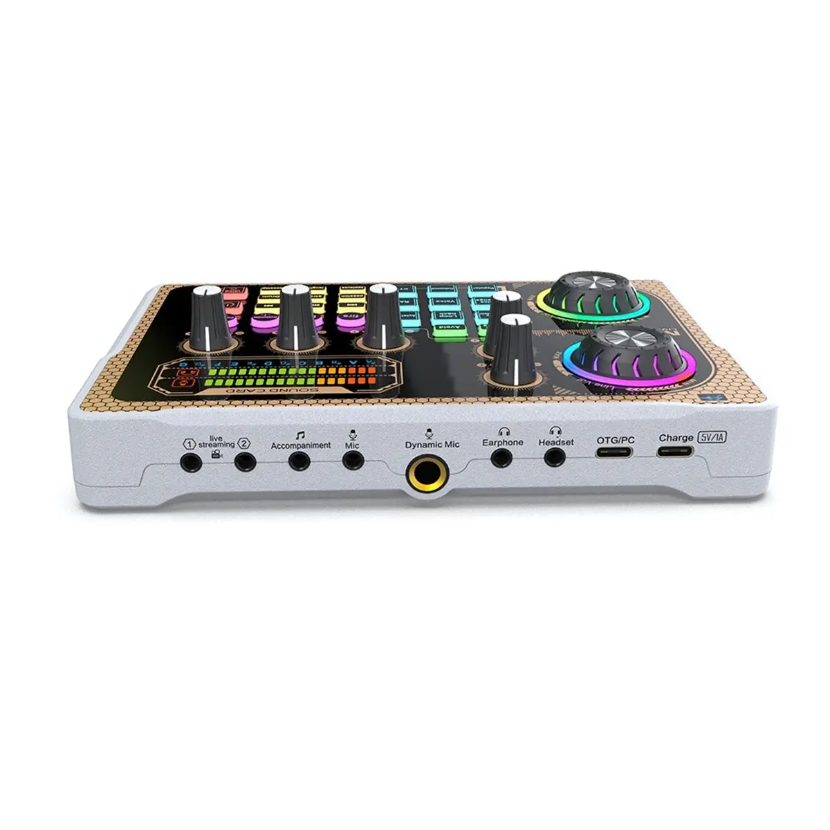 828 Mega Sale NX7 Sound Card Bluetooth Audio Mixer Professionale Studio Equipment for PC Smartphone Vlog Recording Live