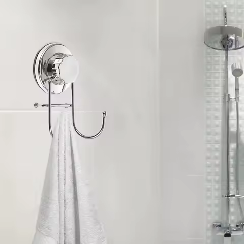 Vacuum Suction Cup Hooks Towel Racks Wall Hook Toilet Paper Hanger for Hanging Kitchen Bathroom Supplies Easy To Install L9BE