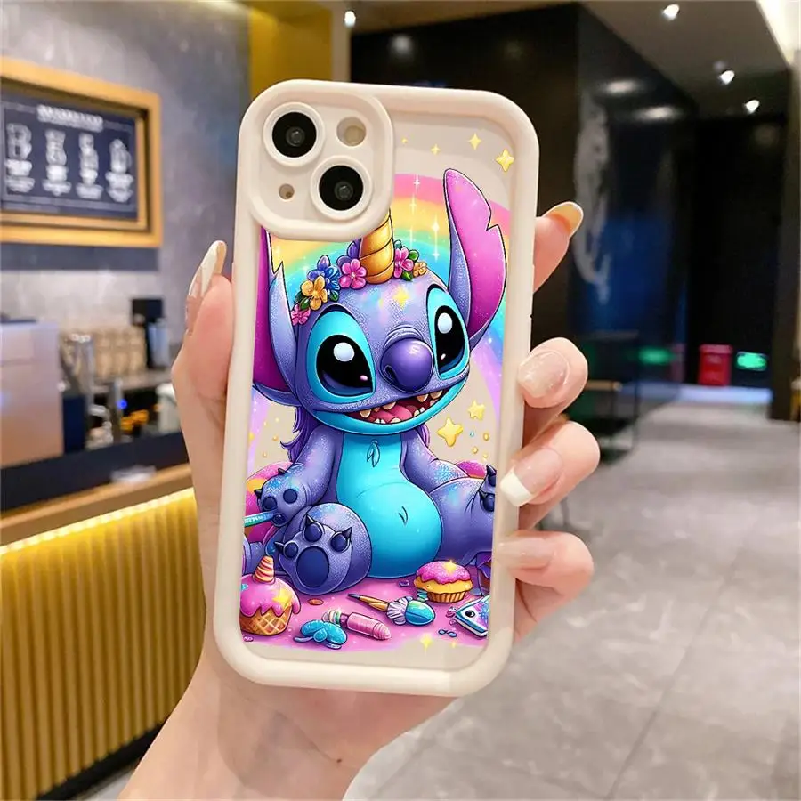 Capa de Telefone Stitch dos desenhos animados para Xiaomi, Capa Bonito para Redmi 12, 12C, 13C, 5G, 13, 4G, A1, A2 Plus, A3, Poco X3 NFC, X3 Pro, c50, C51, C61