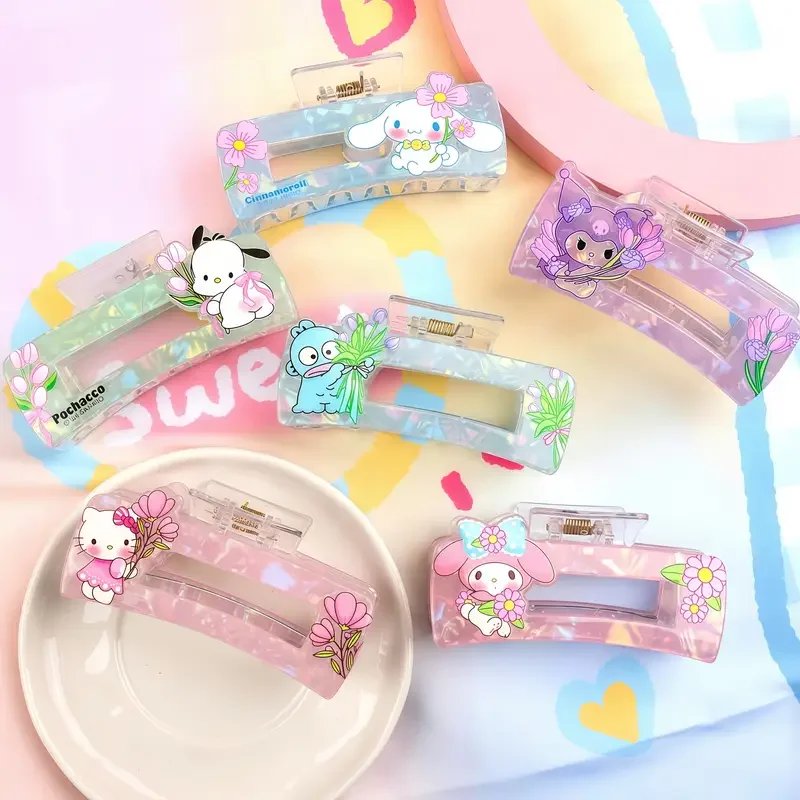 

6PCS Sanrio Hair Accessories Set, Simple and Lovely, Hello Kitty Series, Gifts for Women and Children, Festival Gifts