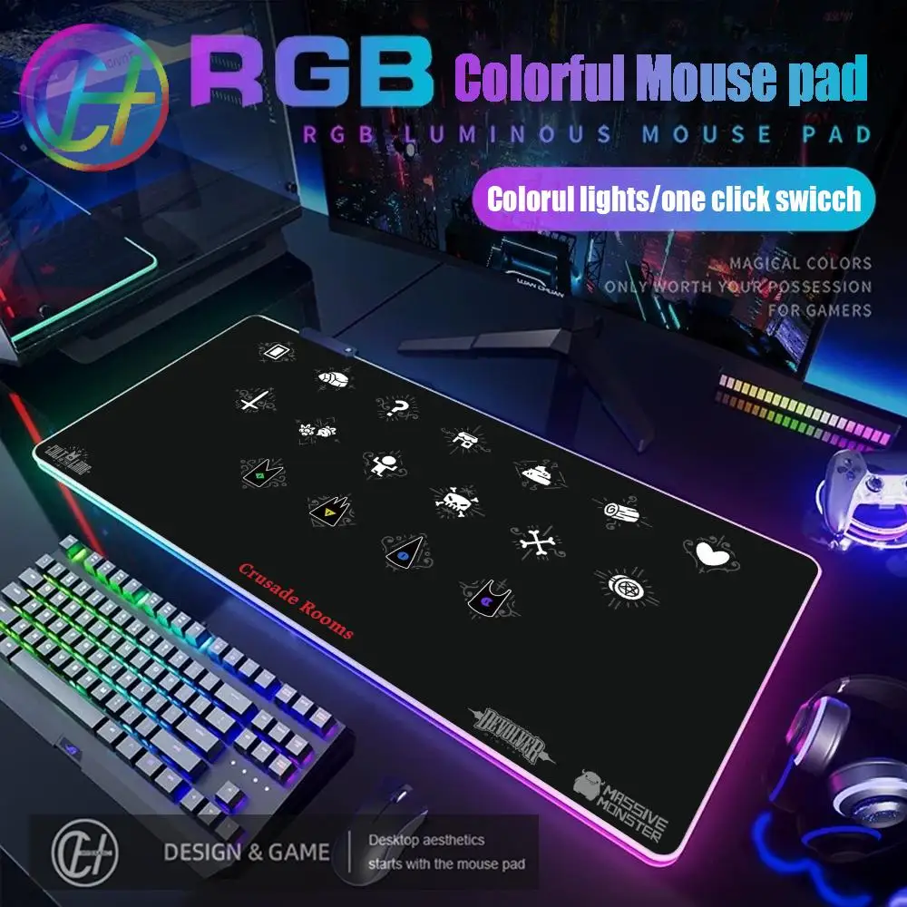 

Game C-cult of the L-lamb Mouse Pad RGB Gaming Mouse Pad Desk Mat HD Gamer Large LED Light XXL Mouse Pad