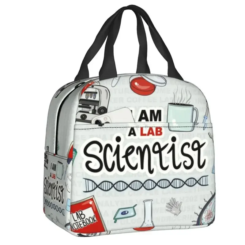 I Am A Scientist Thermal Insulated Lunch Bag Science Physics Chemistry Microbiology Portable Lunch Tote Multifunction Food Box