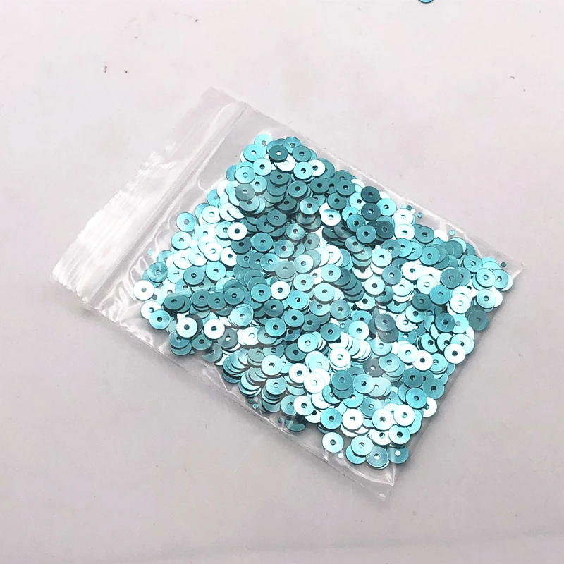 Lentejuelas redondas de 5g/4mm para manualidades, Costura con purpurina, decoración artesanal, confeti, accesorios de lentejuelas