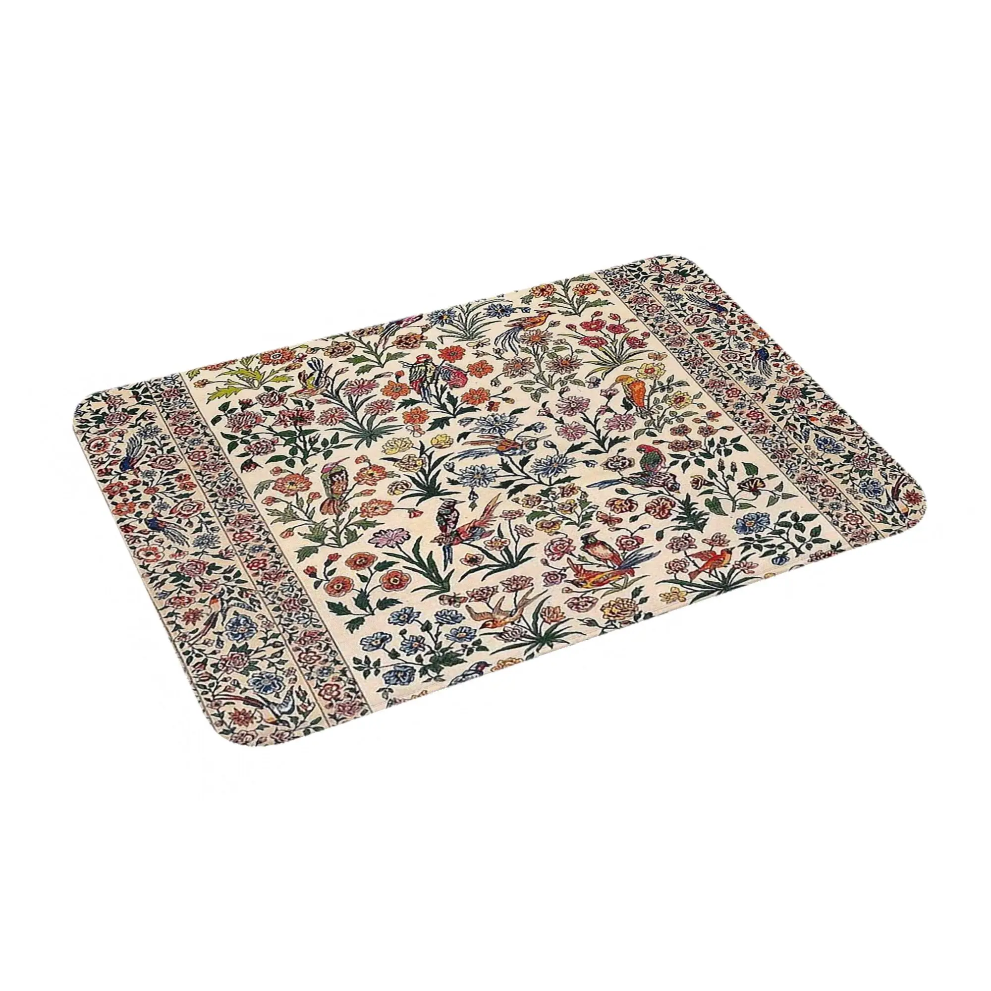 

Vintage Antique Persian Carpet Anti-slip Doormat Floor Mat Washable Carpet Rug for Kitchen Entrance Home Bathroom Footpad Mats