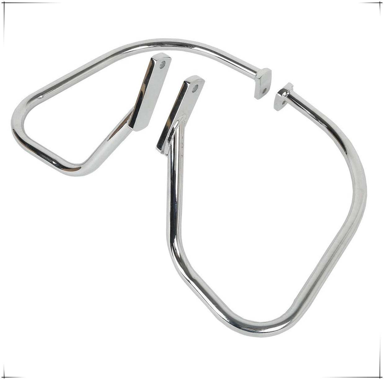 Chrome Saddlebag Guard Rail Crash Bar Fit For Harley Softail Heritage Springer FLSTS 1997 1998 1999