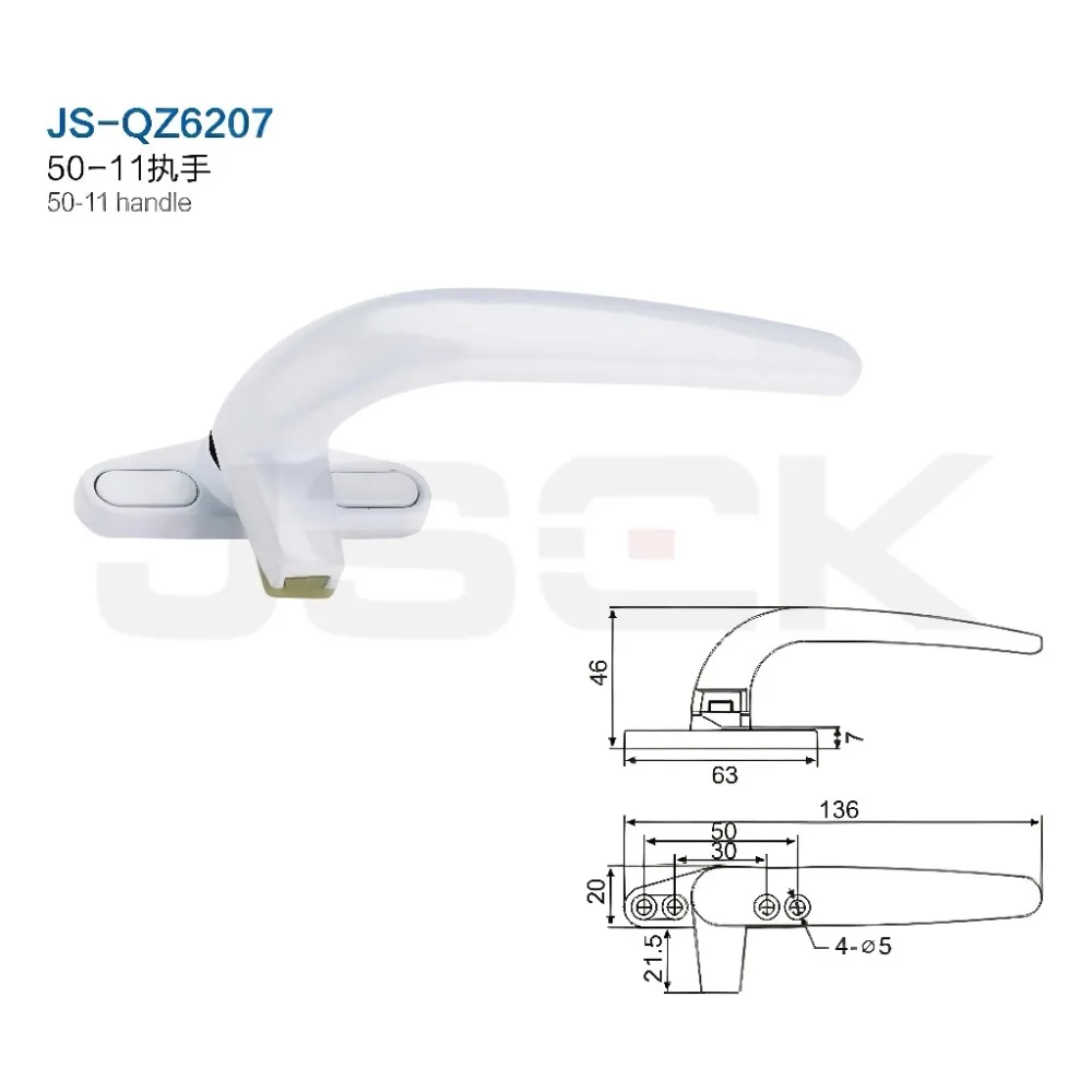 UPVC Window Handle design 7 shape aluminum handle window handle door & window Handles for aluminum windows