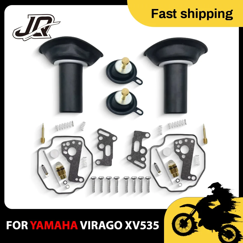

For Yamaha Virago XV535 XV 535 1990-2001 Motorcycle Carburetor Repair Kit with Plunger Floating Diaphragm 2-Piece Set