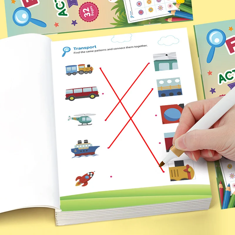 Circle/Connect To Find The Same Pattern Training Brochure, Observation and Concentration Early Education Enlightenment Activity