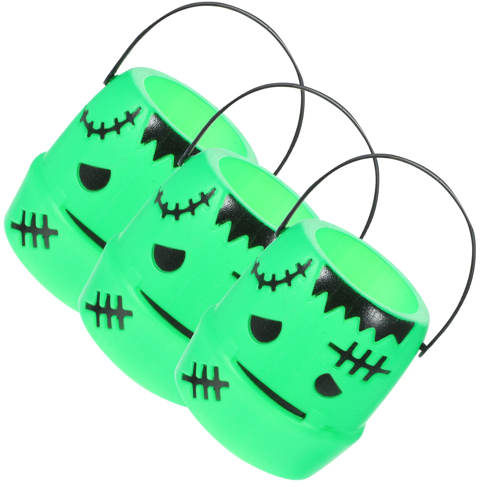 Pumpkin Bucket Bulk Portable Basket Fall Decor Trick-or-treat Halloween Candy Holder Kettle