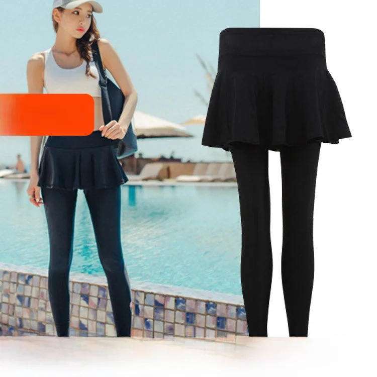 

Women's Wetsuit Long Pants Sunscreen Swimming Skirt Qui Dry Slim Surf Suit Jellyfi Thermal Bath Swimsuit Skirt