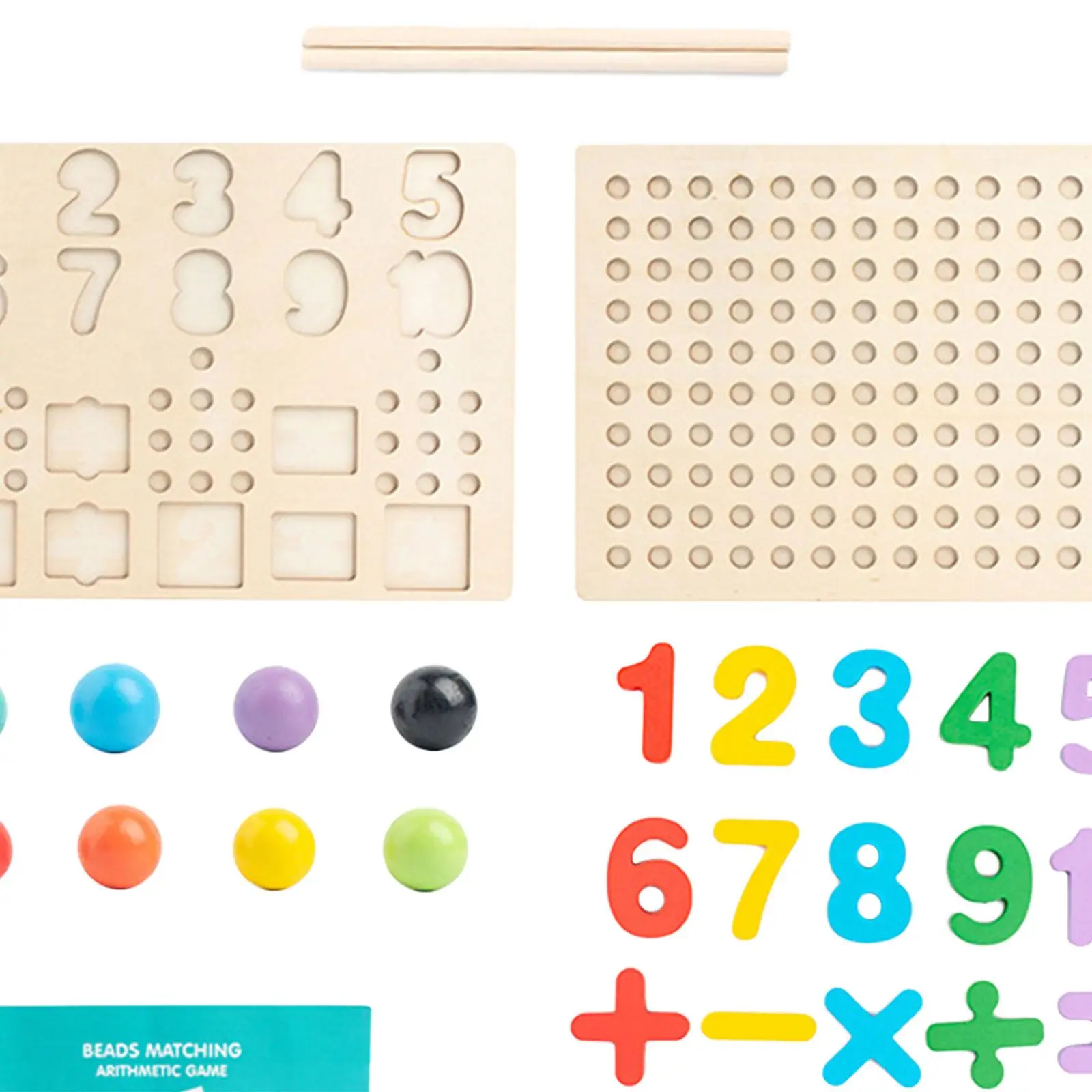 

Wooden Board Bead Game Color Sorting Stacking Toys for Game Teaching Sorting