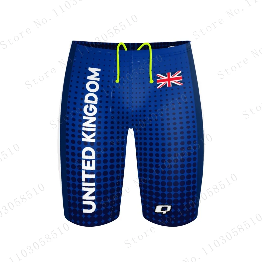 Quick-Dry Swimming Trunks for Men, Sexy Swimwear, Boxer Shorts, Tight Swim Trunks, New，Customizable country logo customization