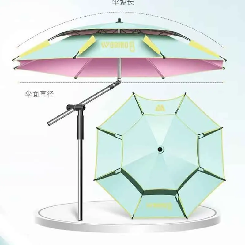 

Woding colorful rubber robotic arm fishing umbrella picnic camping umbrella universal rainproof fishing umbrella sunshade umbrel