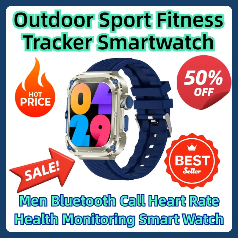 Men Bluetooth Call Heart Rate Health Monitoring Smart Watch Outdoor Sport Fitness Tracker Smartwatch