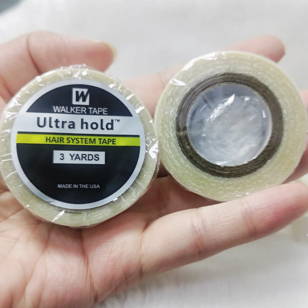 

3 ярда 0,8 см белая ультрафиксирующая двухсторонняя клейкая лента для наращивания волос/парик/кружевные парики клейкая лента для париков