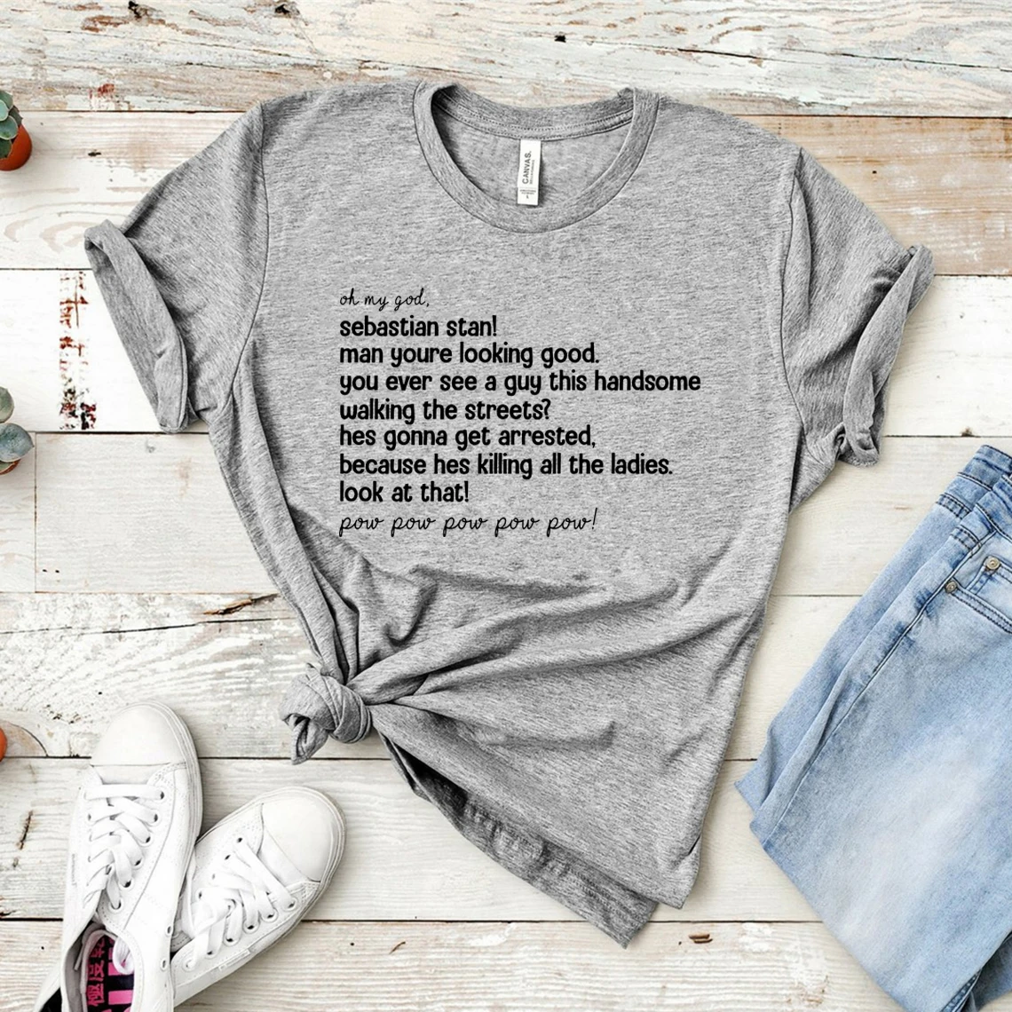 Oh My God, Sebastian Stan Short Sleeve Unisex T Shirt Bucky Barnes Fan Gift T-shirt Graphic Tees Summer Casual Top Woman Tshirts