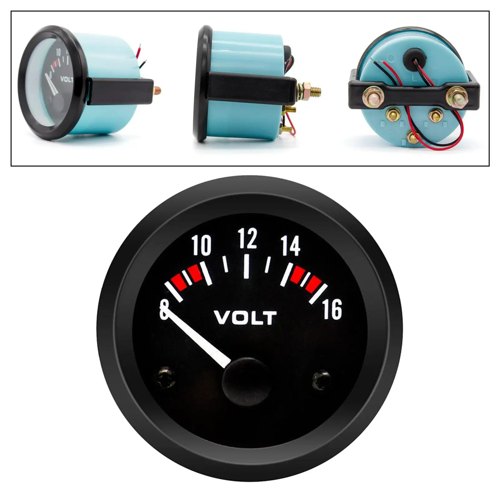 Electrical Car Voltmeter 12V for Modification Repair Long Service Life