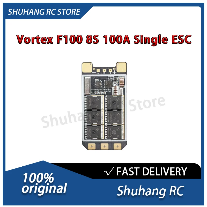 

Shuhang RC Vortex F100 8S 100A Single ESC DShot OneShot PWM 4-8s for Fixed-wing Aircraft Racing Drones Drone Accessories