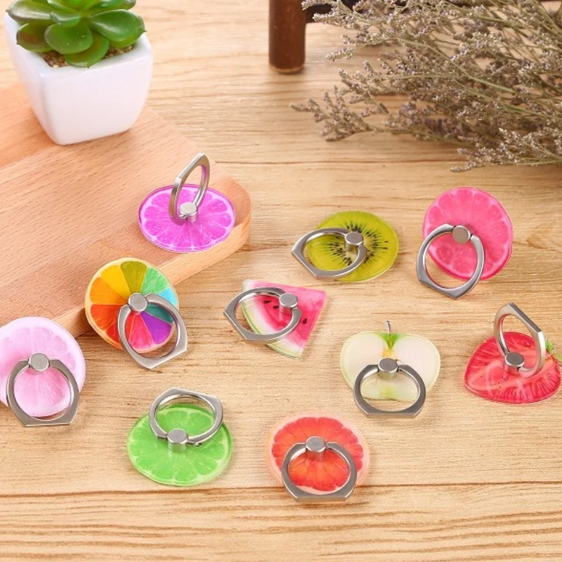 

Cartoon Fruit Acrylic Phone Holder with Multiple Types Clear and Interesting Accessories Can Rotate Freely Firm and Adjustable
