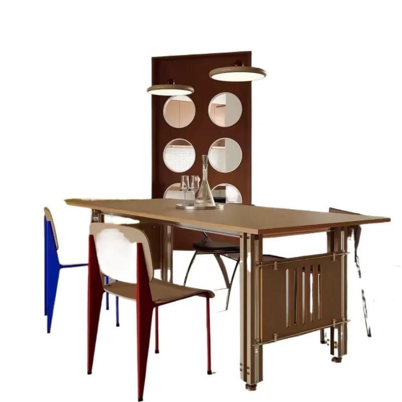 

Aluminum Ocean Panel Dining Table Dining Desk Studio Office Meeting