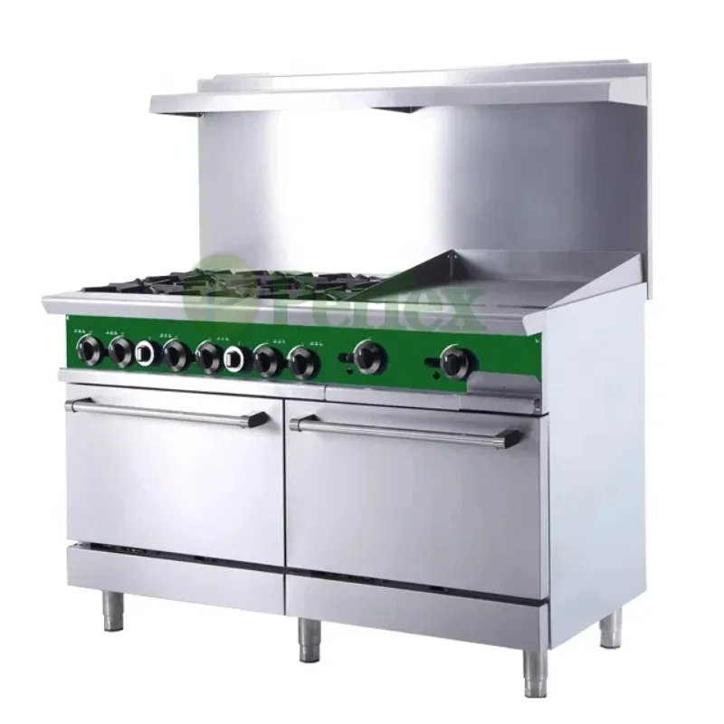 2025perfex 48 inch gas stove cooker  36 inch gas griddle catering equipments  machine combination range cooker