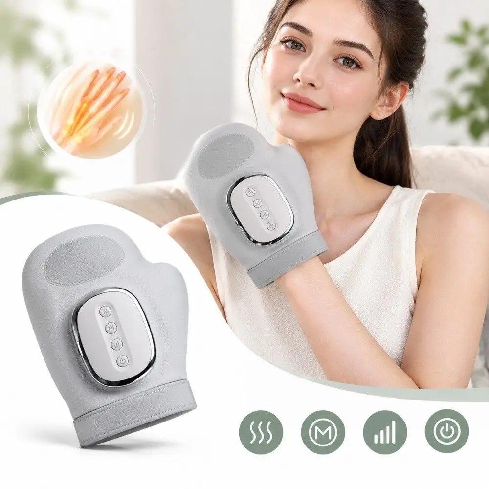 Durable Lightweight Hand Massager Portable Heat Therapy Finger Massager Air Compression Massager Hand Care Massager Home Office
