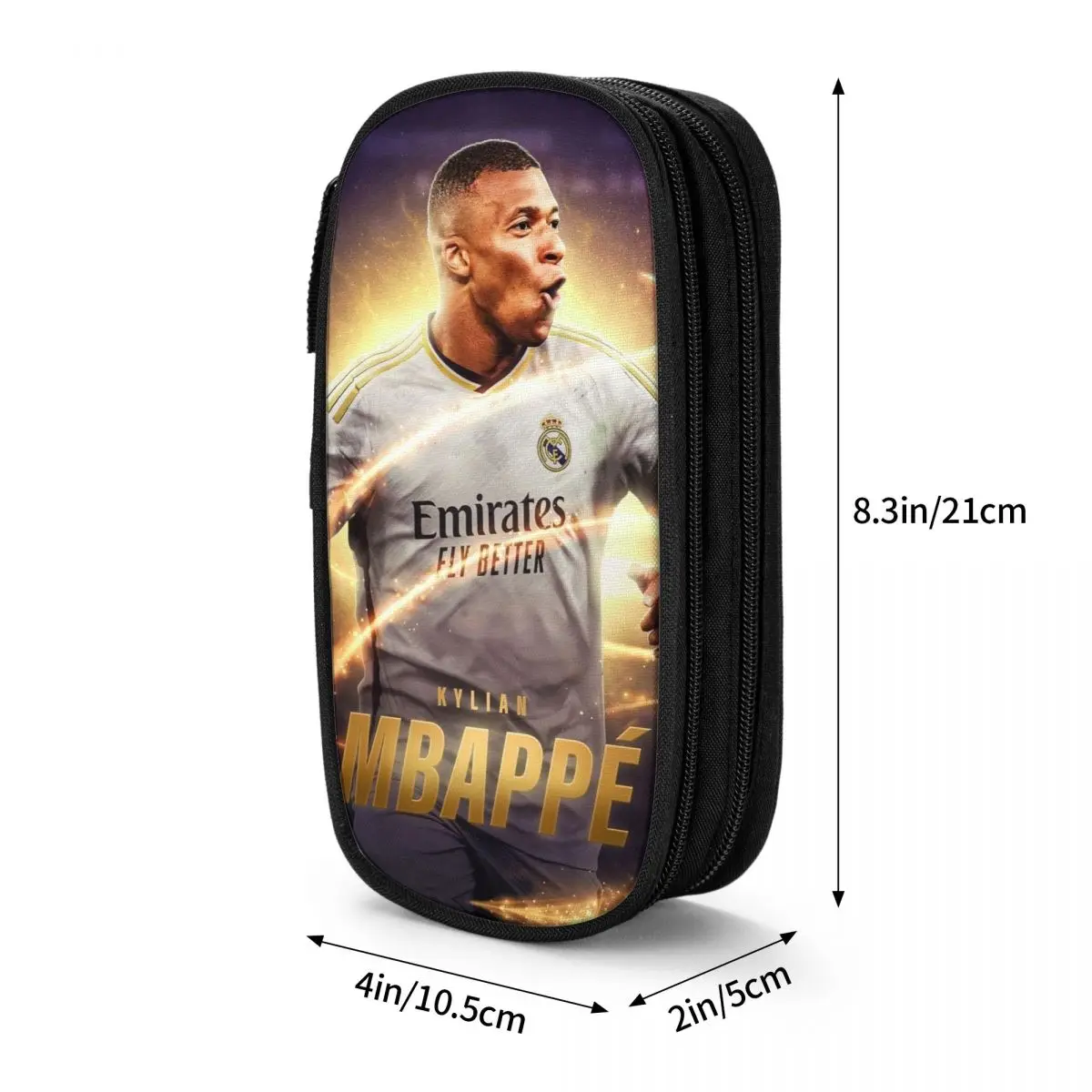 New Mbappe KM Pencil Case Football Lover Pencilcases Kids Soccer Fan Big Pen Bags School Supplies Cosmetic Stationery