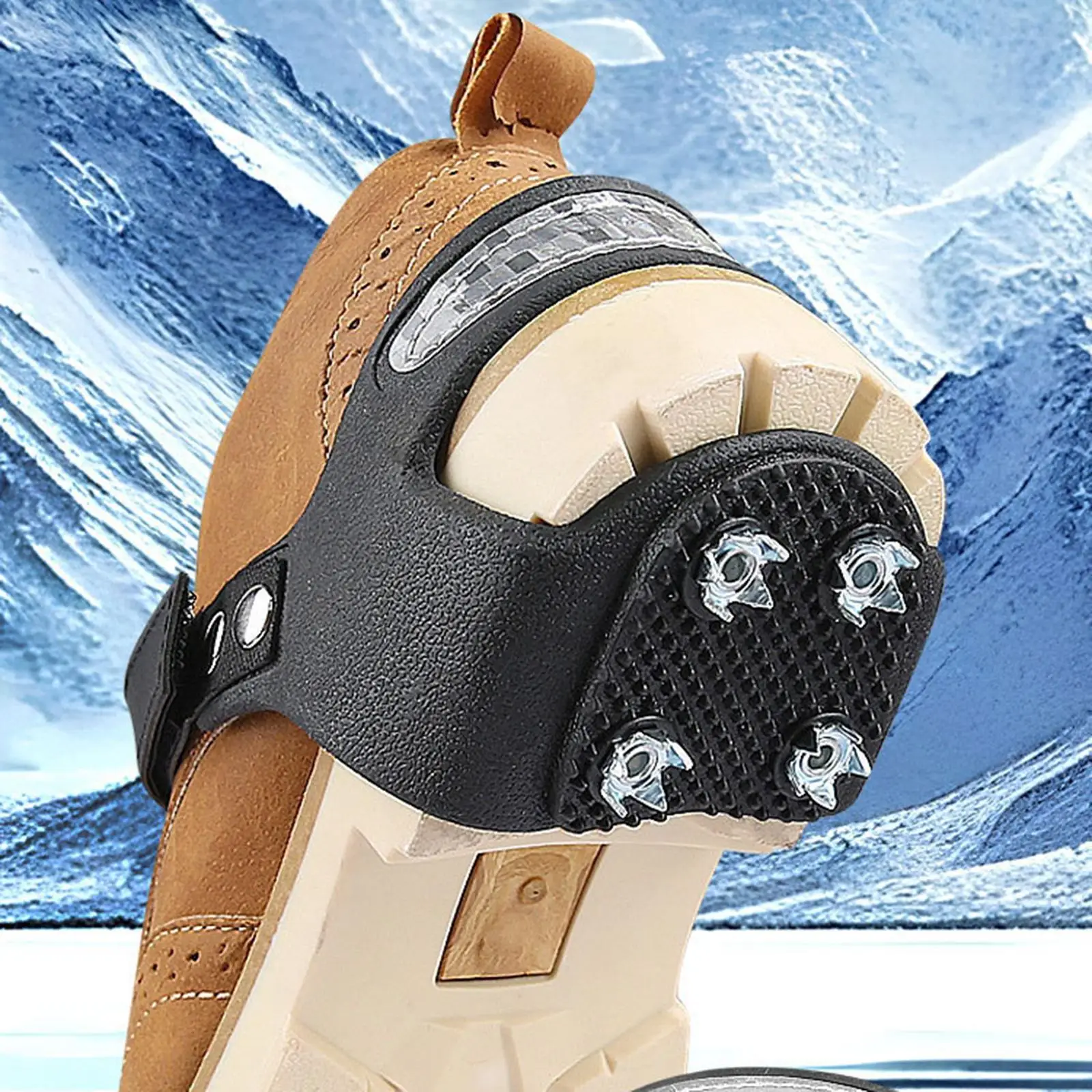 Steel Studs Ice Climbing Crampons Traction Ice Cleats for Outdoor Activities Winter Snow Walking Hiking Camping Mountaineering