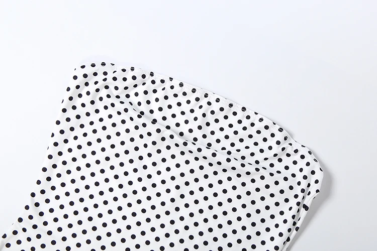 Kliou Sexy Modisches 2-Teiliges Set für Damen mit Polka-Dot-Print, Wickeloberteil, Rückenfreies Tanktop + Figurbetonte Pfirsichfarbene Hüftshorts, High-Street-Outfits – Detail 6