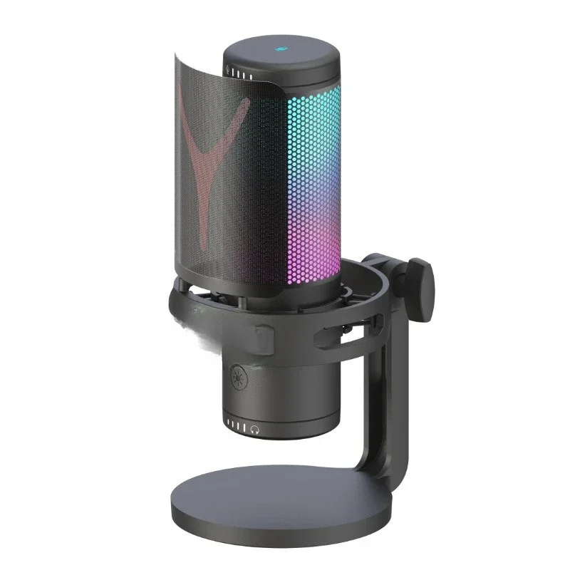 

Software and hardware monitoring function Type-C computer dual interface microphone recording capacitor game RGB e-sports microp