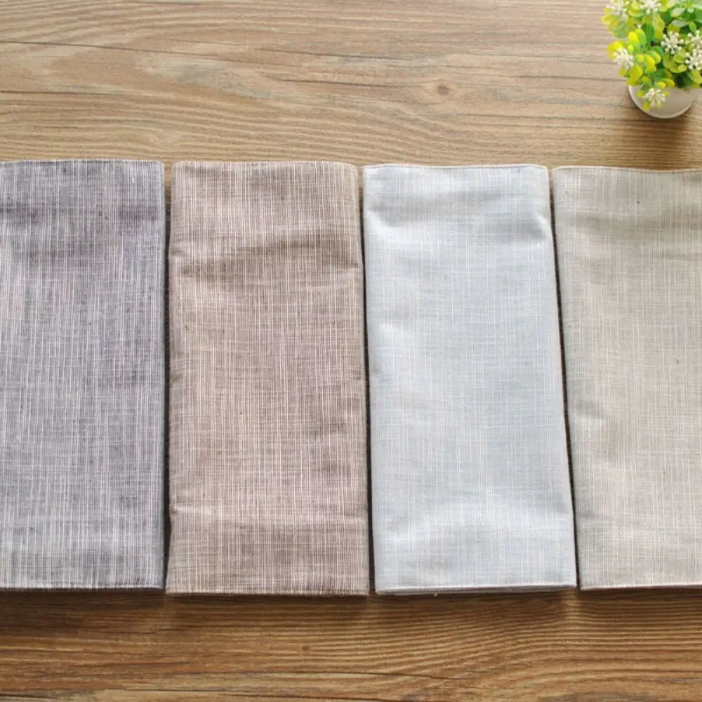 Japanese Quality Table Napkins Simple Cotton Linen Placemat Tea Towel Plain Striped Table Mat Tableware Shooting Background