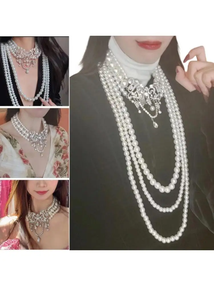 colar-com-pingente-camadas-perolas-imitacao-elegante-com-corrente-clavicula-ajustavel-brilhante-presente