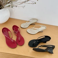 Eilyken Designer Buckle Clip Toe Women Slippers Fashion Wedges High Heels Sandals Summer Flip Flops Female Shoes - Image 4