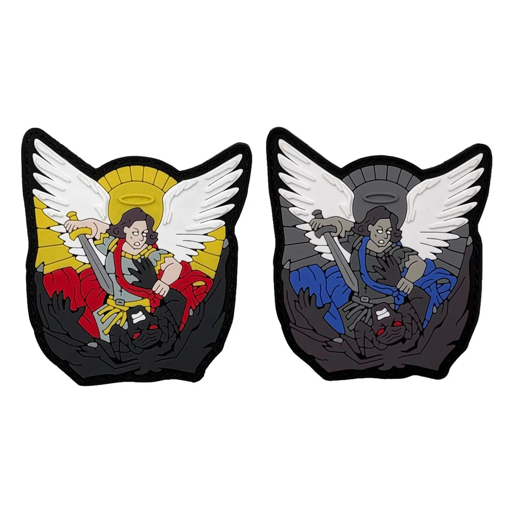 

Archangel Michael Badge Tactical PVC Hook and Loop Military Patch Backpack Clothing Decorative Accessories Sticker Armband