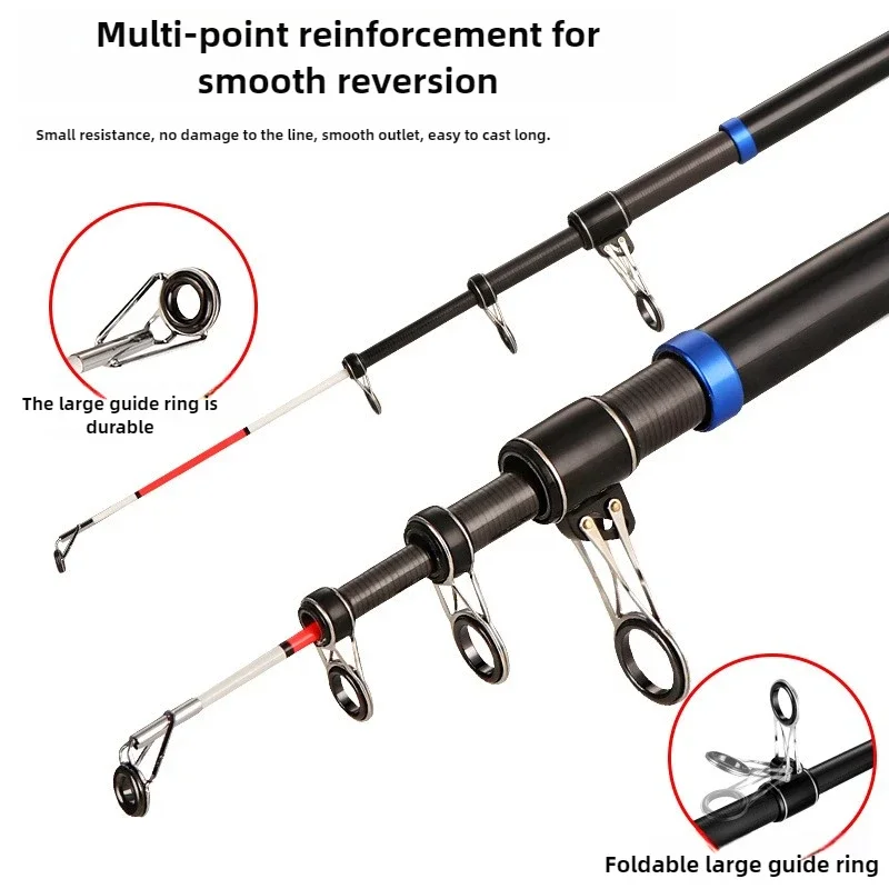 Long Throw Rod Carbon Super Hard Ultra Sensitive Anchor Fishing Rod Dual Use of Freshwater and Seawater Visual Anchor Rod