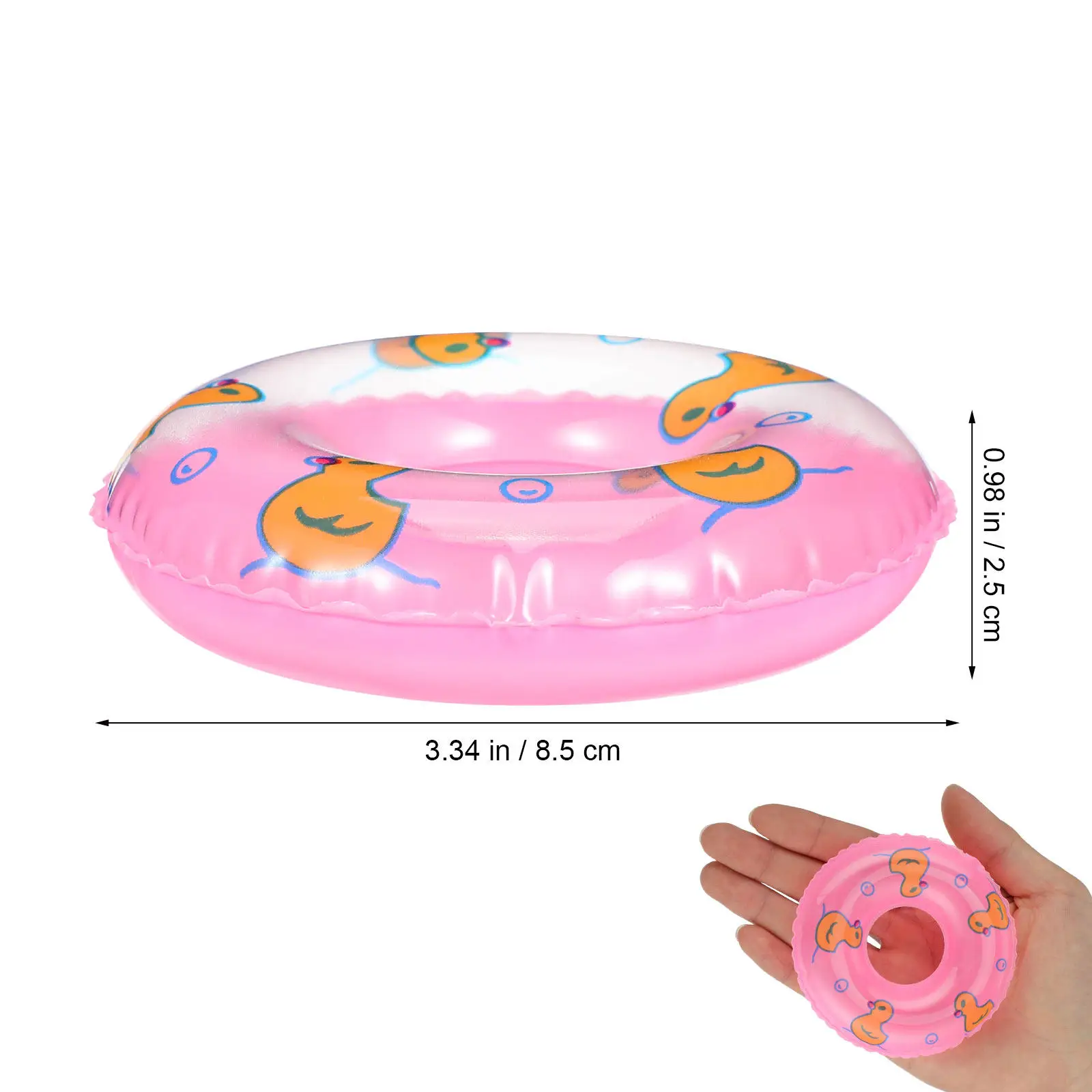 15Pcs Mini Inflatable Swimming Rings Safe PP Material Adorable Small Swim Rings for Photography Props Pool Fun