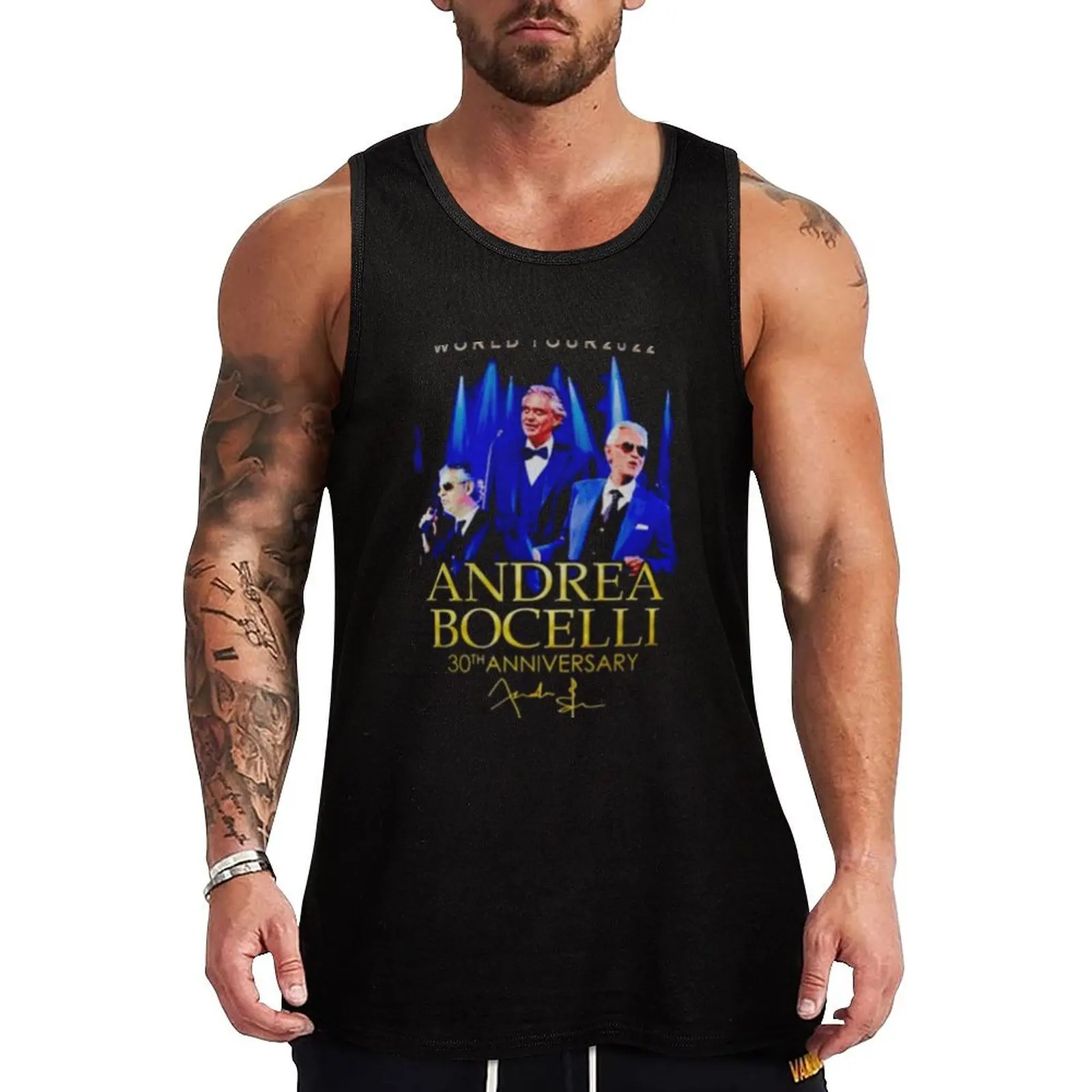 Andrea World Tour 2022 30th Anniversary Tank Top T-shirt man summer 2024 running shirt underwear men clothes