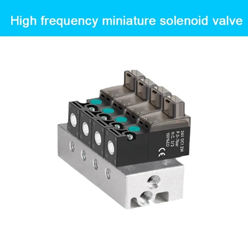 2‑position 3‑way vacuum pneumatic valve, 24V 12V, M‑type parallel wire‑insertion High‑frequency 10 mm miniature solenoid valve