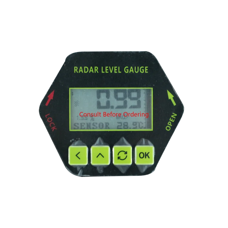 Compteur de niveau solide radar 80G de lecture LCD à couverture bleue