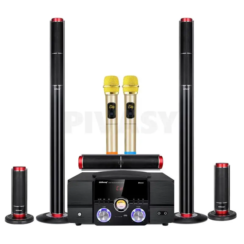 Speaker Bluetooth 5.1 3-Way 200W Peak Sound Box dengan Amplifier Aktif 3 Inch 8Ω HiFi Coaxial Optical USB untuk Home Theater