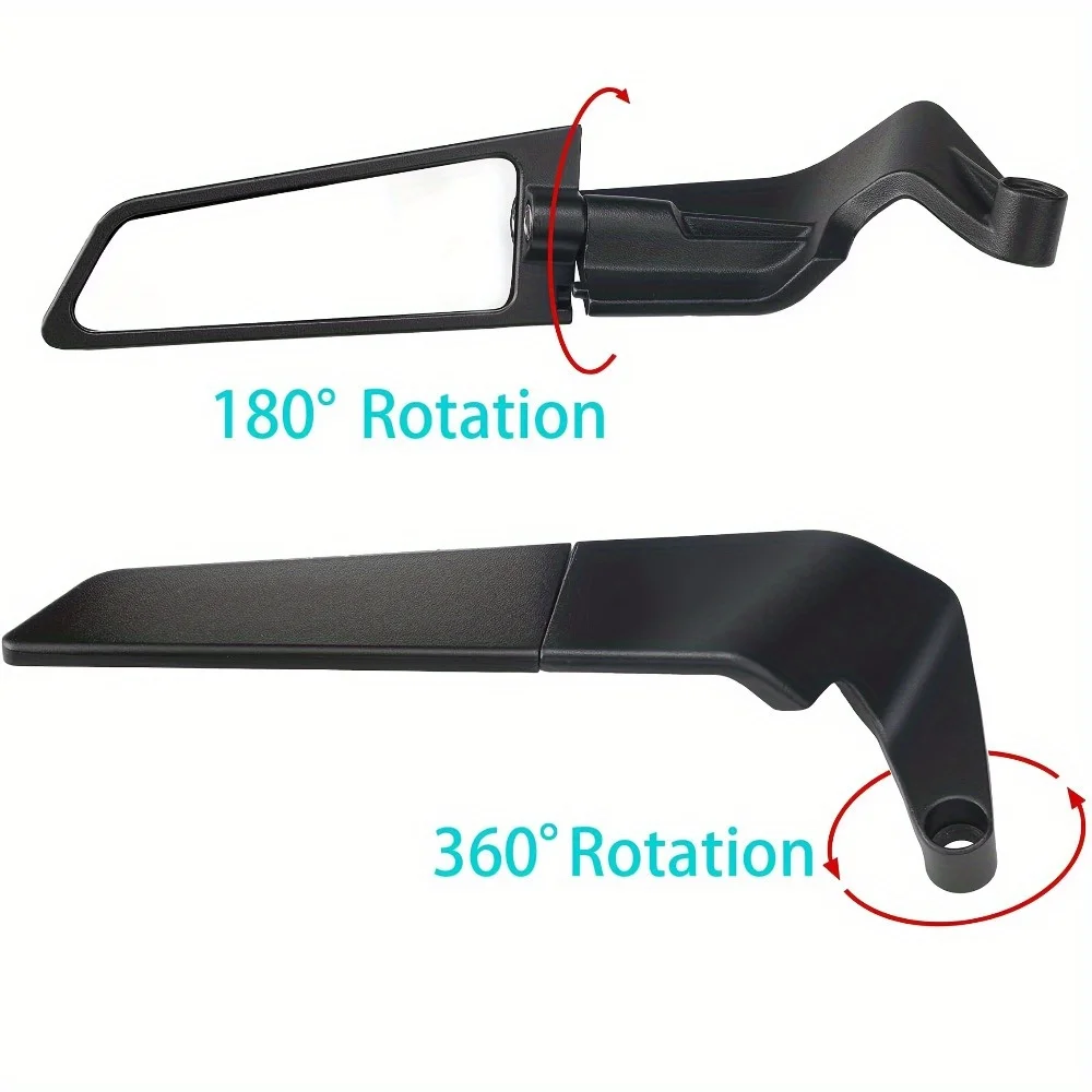 Universal anti-vibration motorcycle mirror - Adjustable rotating M8 M10 cable for Harley Honda Yamaha