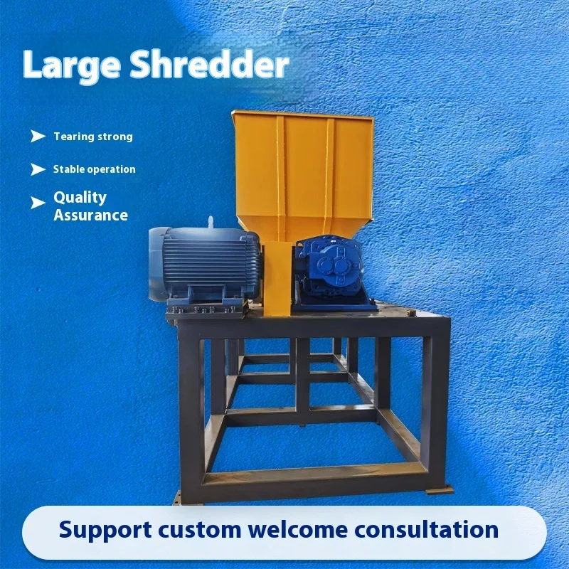 Large Scale Shredder, Multifunctional Dual Axis Shredder, Large Straw Bundle Straw Crusher, Metal Scrap Iron Industrial Crusher