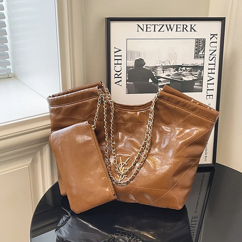 

Коричневая сумка на одно плечо из искусственной кожи, прочная, универсальная для офиса, повседневных поездок на работу, покупок